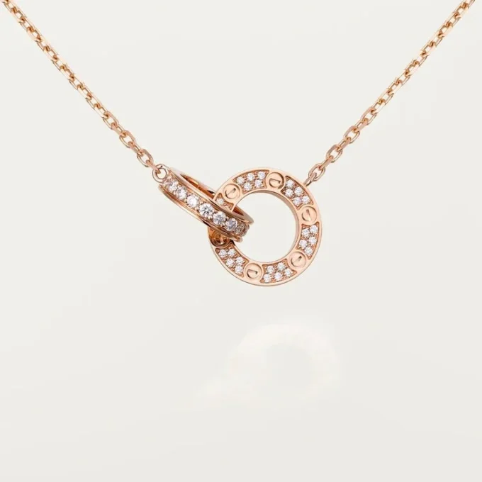 Love-ketting – Roségoud, diamanten – Cartier