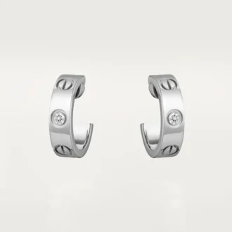 Love-oorbellen, 2 diamanten – Witgoud, Diamanten – Cartier