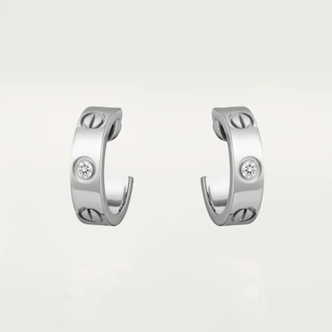 Love-oorbellen, 2 diamanten – Witgoud, Diamanten – Cartier