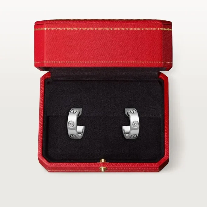 Love-oorbellen, 2 diamanten – Witgoud, Diamanten – Cartier