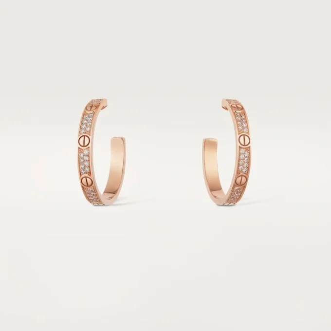 Love-oorbellen – Roségoud, diamant – Cartier