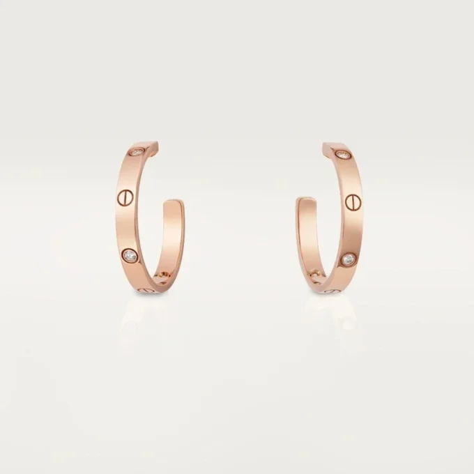 Love-oorbellen – Roségoud, diamant – Cartier