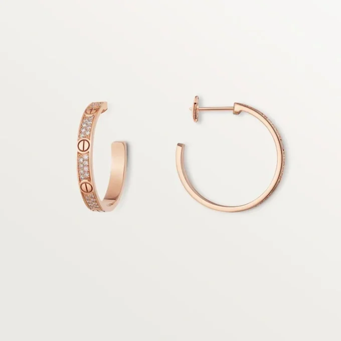 Love-oorbellen – Roségoud, diamant – Cartier