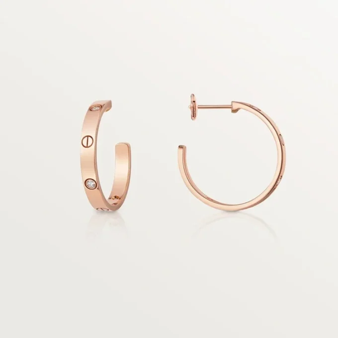 Love-oorbellen – Roségoud, diamant – Cartier