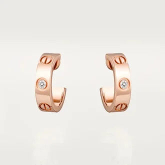 Love-oorbellen – Roségoud, diamanten – Cartier
