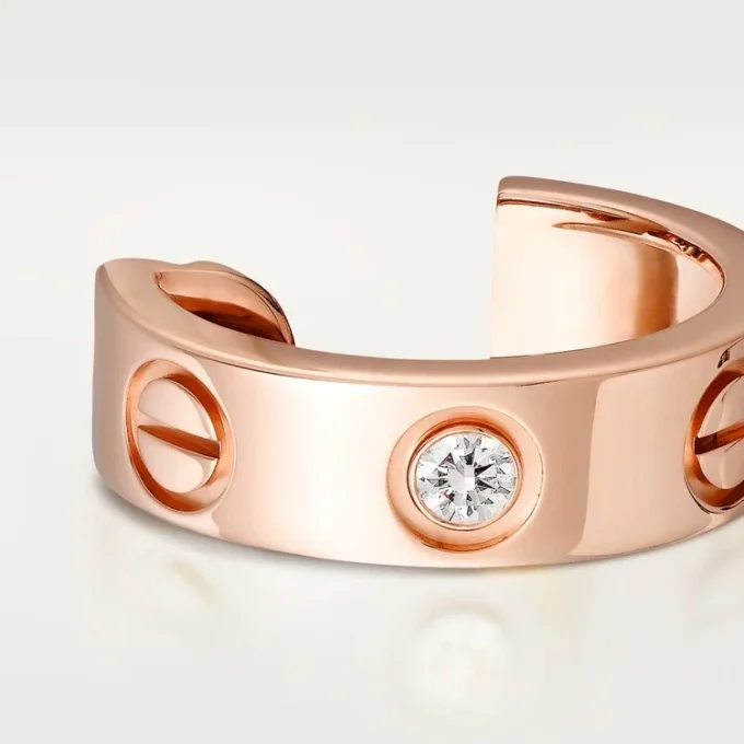 Love-oorbellen – Roségoud, diamanten – Cartier
