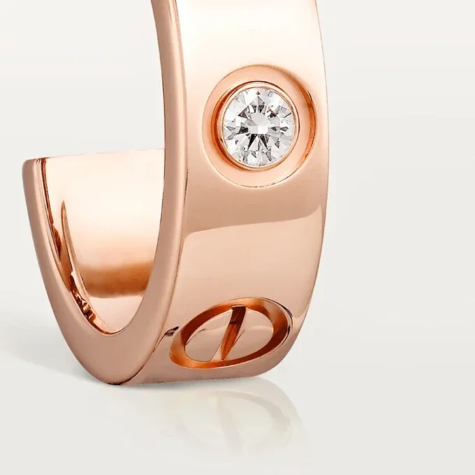 Love-oorbellen – Roségoud, diamanten – Cartier