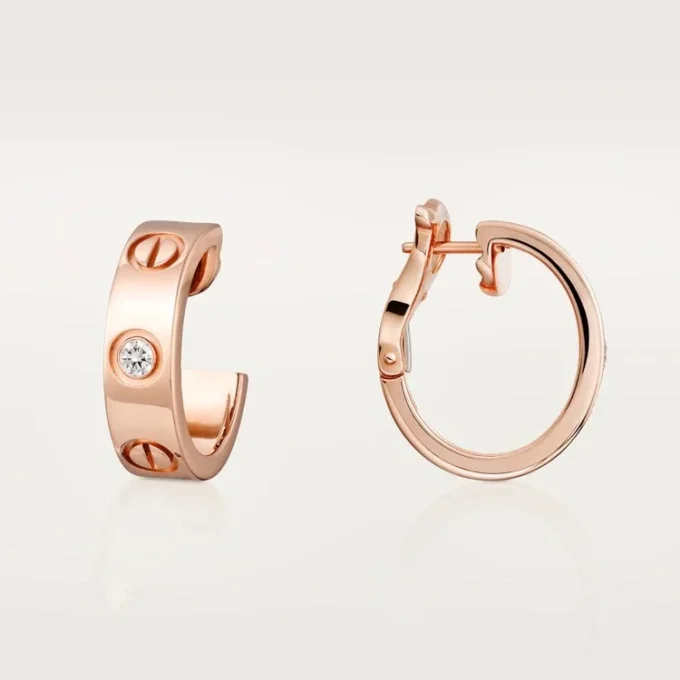 Love-oorbellen – Roségoud, diamanten – Cartier