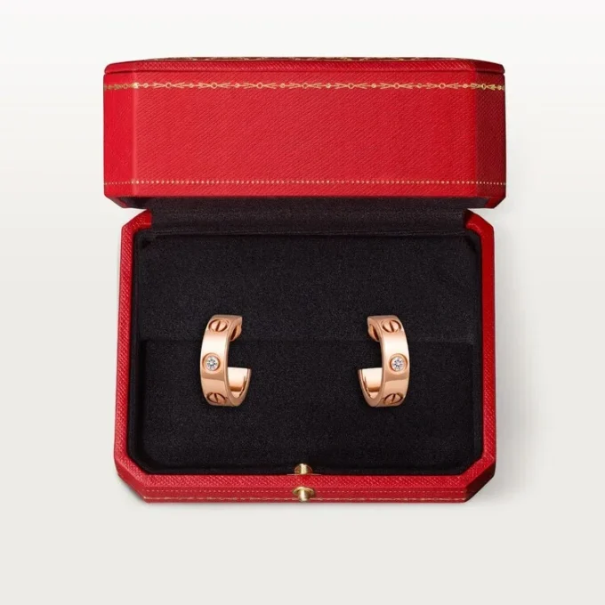 Love-oorbellen – Roségoud, diamanten – Cartier