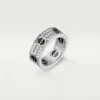Love-ring, bezet met diamanten, keramiek – Witgoud, keramiek, diamanten – Cartier
