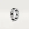 Love-ring, bezet met diamanten, keramiek – Witgoud, keramiek, diamanten – Cartier