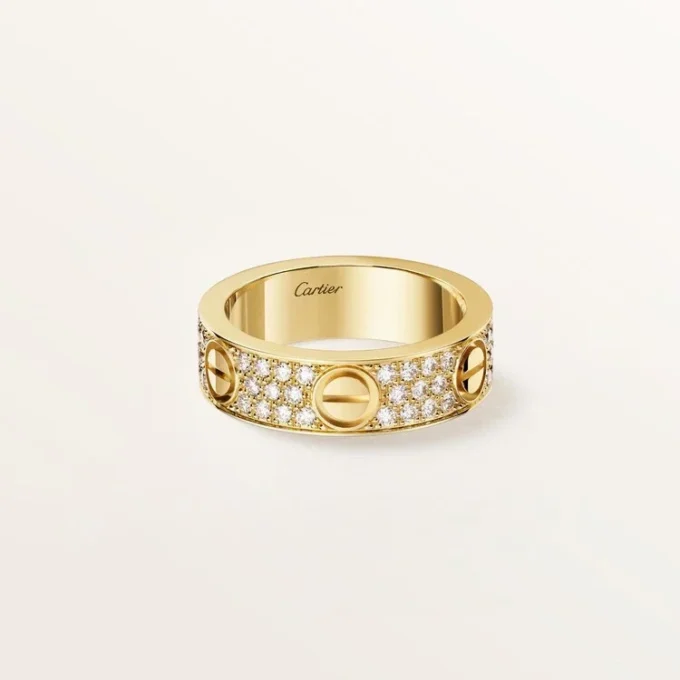 Love-ring, klassiek model, bezet