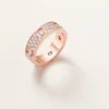 Love-ring, klassiek model, bezet met 6 diamanten