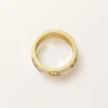 Love-ring, klassiek model, bezet met 6 diamanten