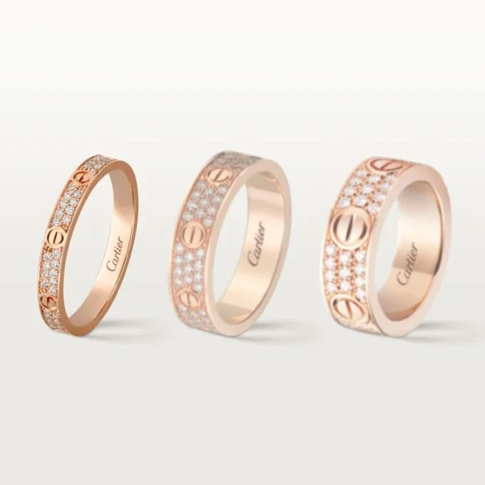 Love-ring, Sm – Roségoud, Diamanten – Cartier