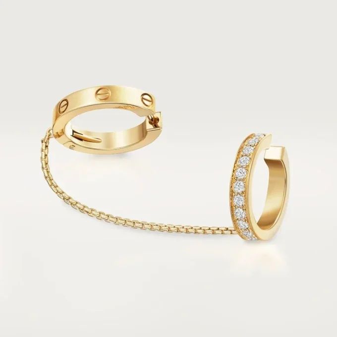 Love Single Oorbellen, Multiwear, Half-Paved