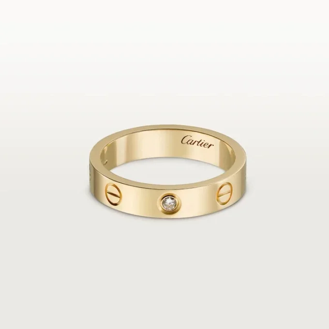Love trouwring, 1 diamant – geelgoud, diamant – Cartier