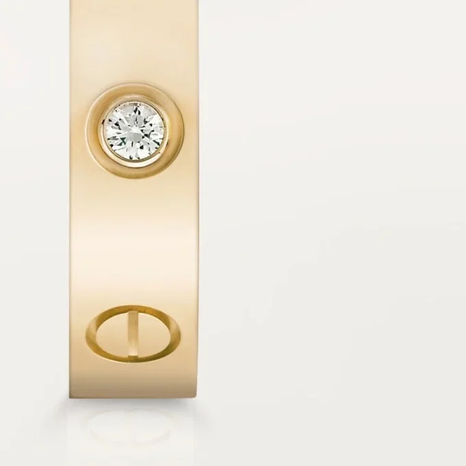 Love trouwring, 1 diamant – geelgoud, diamant – Cartier