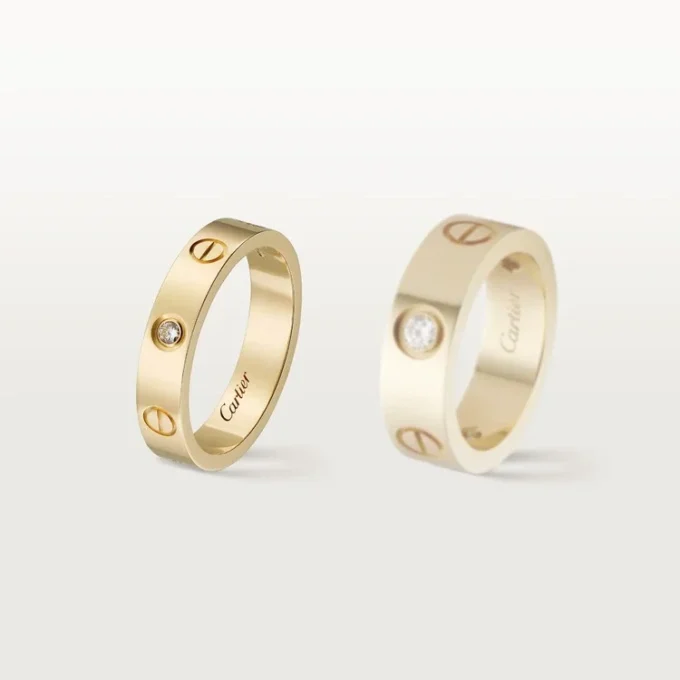 Love trouwring, 1 diamant – geelgoud, diamant – Cartier