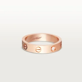 Love trouwring, 1 diamant – roségoud, diamant – Cartier