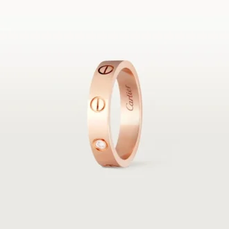 Love trouwring, 1 diamant – roségoud, diamant – Cartier
