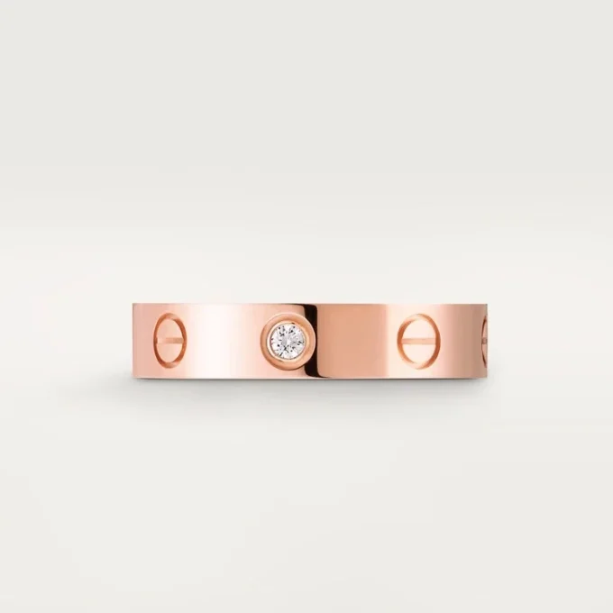 Love trouwring, 1 diamant – roségoud, diamant – Cartier
