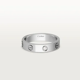 Love trouwring, 1 diamant – witgoud, diamant – Cartier