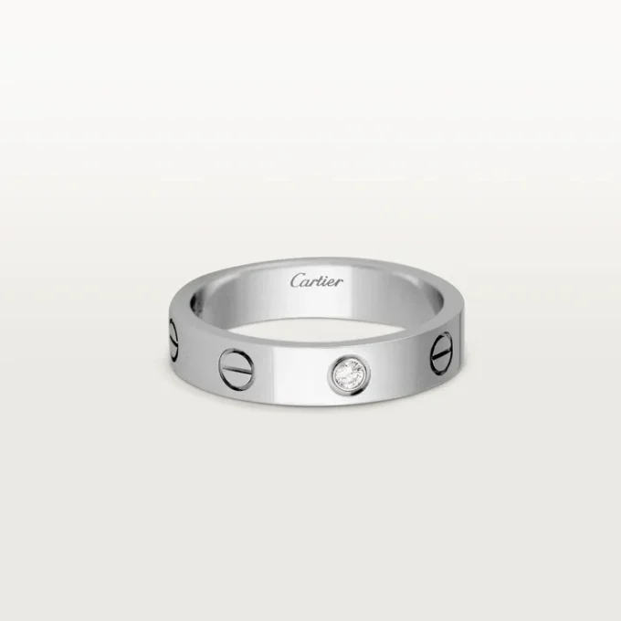 Love trouwring, 1 diamant – witgoud, diamant – Cartier