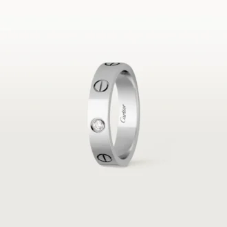 Love trouwring, 1 diamant – witgoud, diamant – Cartier