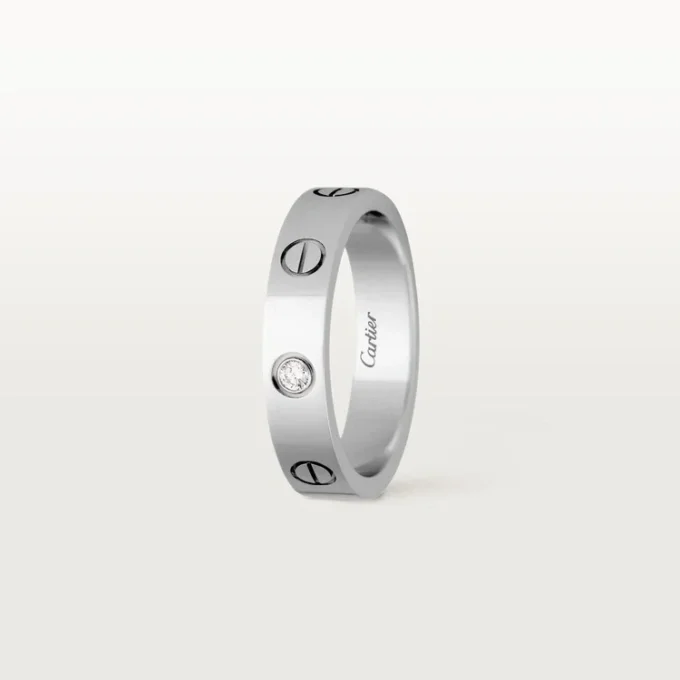 Love trouwring, 1 diamant – witgoud, diamant – Cartier