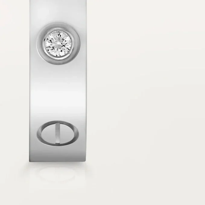 Love trouwring, 1 diamant – witgoud, diamant – Cartier