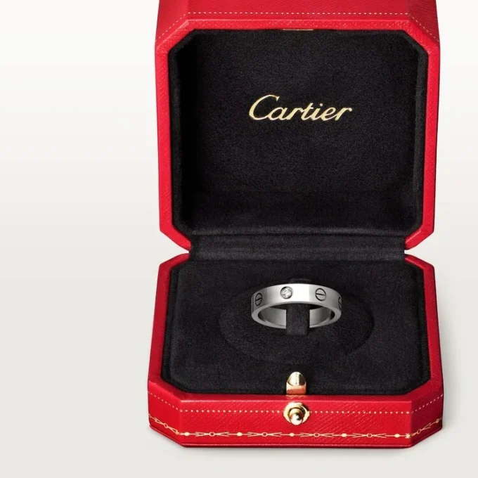 Love trouwring, 1 diamant – witgoud, diamant – Cartier