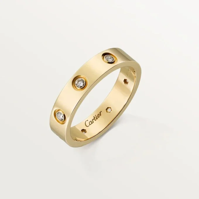 Love trouwring, 8 diamanten – geelgoud, diamanten – Cartier