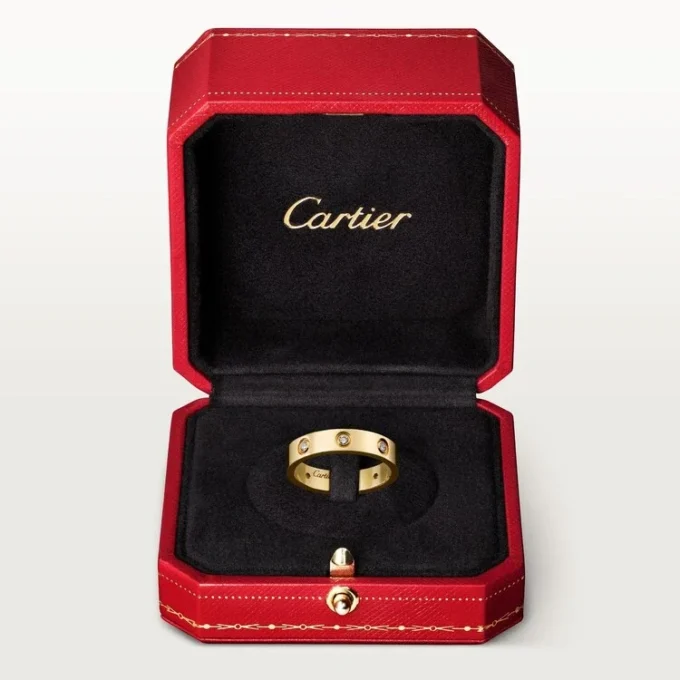 Love trouwring, 8 diamanten – geelgoud, diamanten – Cartier