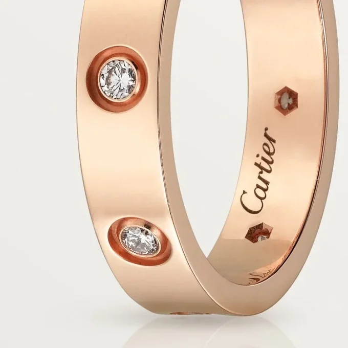 Love trouwring, 8 diamanten – roségoud, diamanten – Cartier