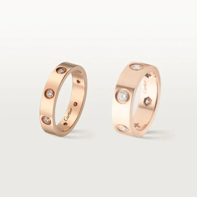 Love trouwring, 8 diamanten – roségoud, diamanten – Cartier