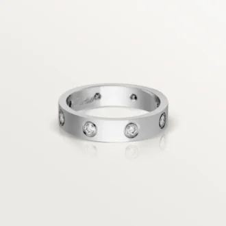 Love trouwring, 8 diamanten – witgoud, diamanten – Cartier