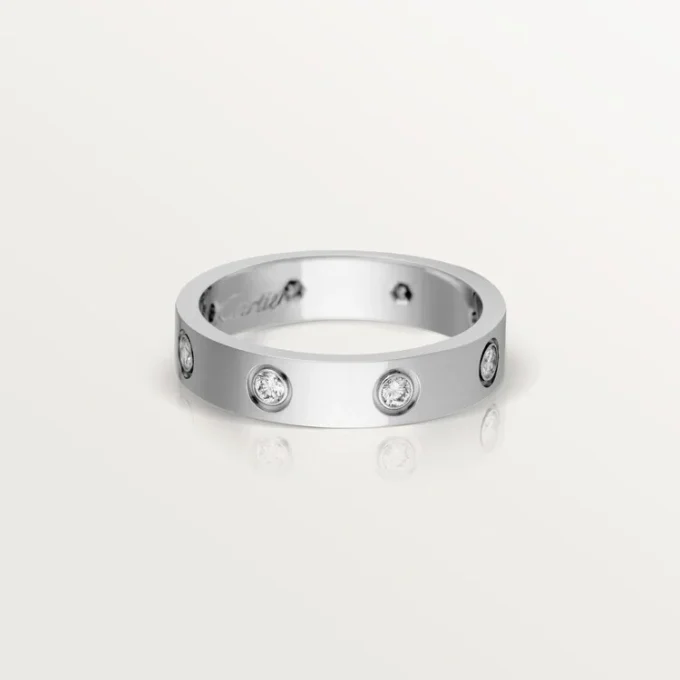 Love trouwring, 8 diamanten – witgoud, diamanten – Cartier