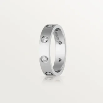 Love trouwring, 8 diamanten – witgoud, diamanten – Cartier