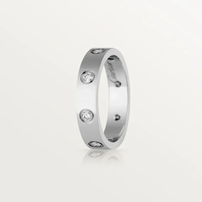 Love trouwring, 8 diamanten – witgoud, diamanten – Cartier