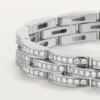 Maillon Panthere-armband, drievoudige rij, bezet