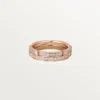 Maillon Panthere dunne trouwring, 2 rijen met halve diamanten – Roségoud, Diamanten – Cartier