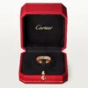 Maillon Panthere dunne trouwring, 2 rijen met halve diamanten – Roségoud, Diamanten – Cartier