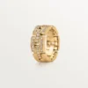 Maillon Panthere-ring, 3 rijen met halve diamanten – geelgoud, diamanten – Cartier
