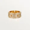 Maillon Panthere-ring, 3 rijen met halve diamanten – Roségoud, diamanten – Cartier