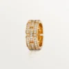 Maillon Panthere-ring, 3 rijen met halve diamanten – Roségoud, diamanten – Cartier