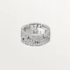 Maillon Panthere-ring, 3 rijen met halve diamanten – Witgoud, diamanten – Cartier