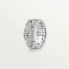 Maillon Panthere-ring, 3 rijen met halve diamanten – Witgoud, diamanten – Cartier