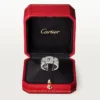 Maillon Panthere-ring, 3 rijen met halve diamanten – Witgoud, diamanten – Cartier