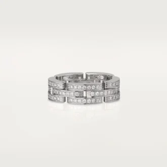 Maillon Panthere-ring, drievoudige rij, bezet